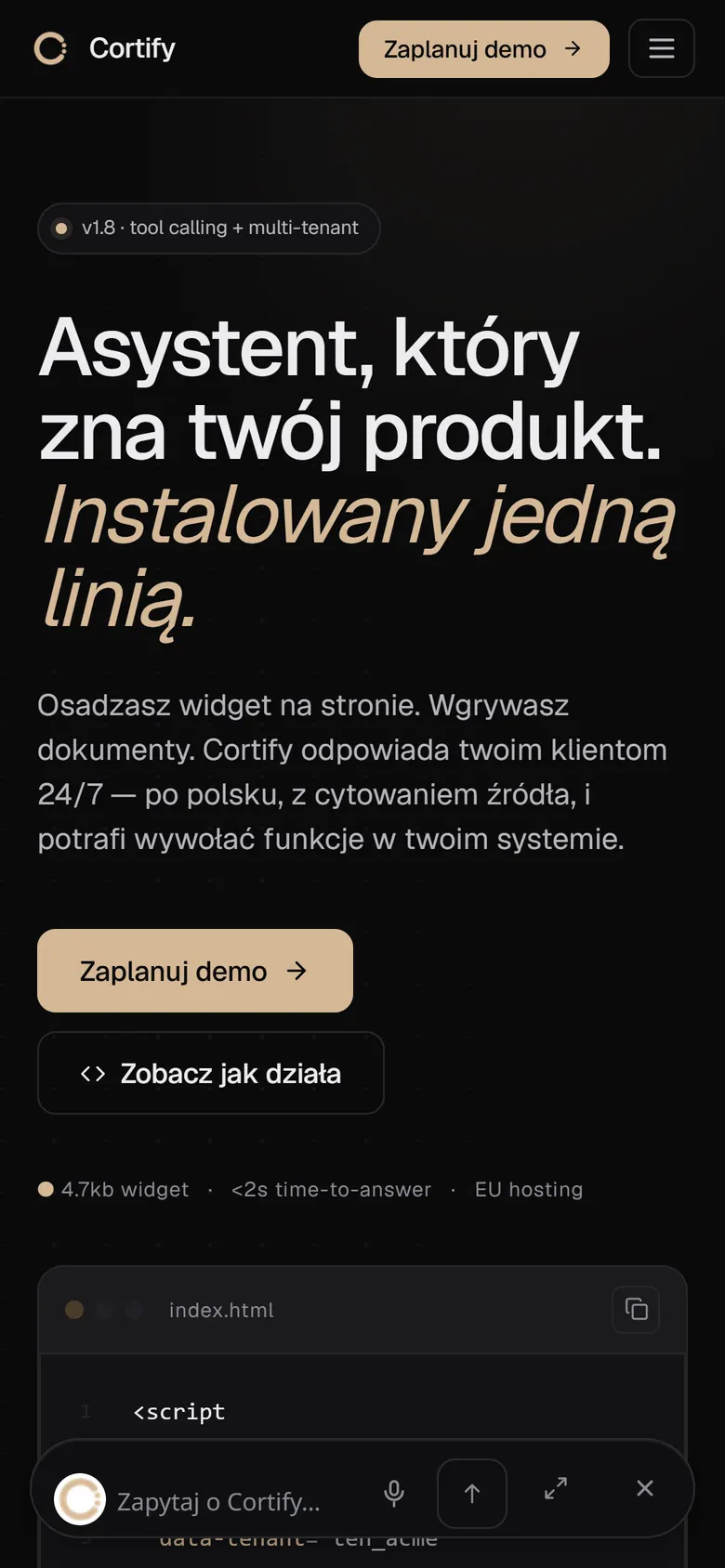 Cortify Labs na telefonie
