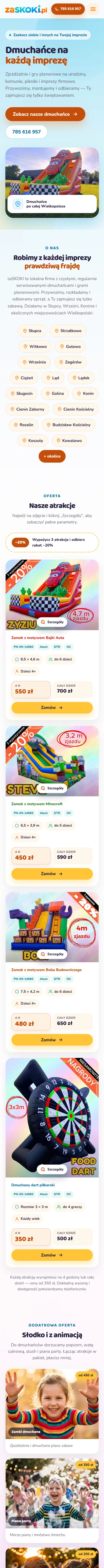 Pełna strona zaSKOKI na telefonie